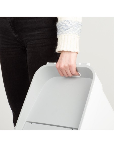 Caixote de reciclagem Curver 20L branco | Distria