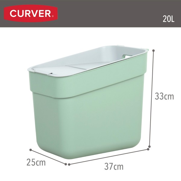 Balde de reciclagem Curver 20L verde | Distria