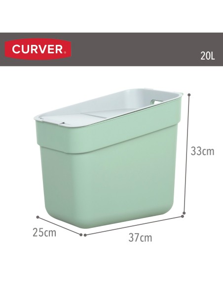 Balde de reciclagem Curver 20L verde | Distria
