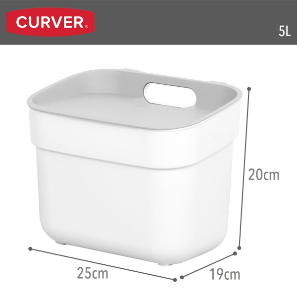 Caixote do lixo para reciclagem Curver 5L branco | Distria
