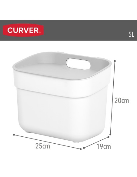 Caixote do lixo para reciclagem Curver 5L branco | Distria
