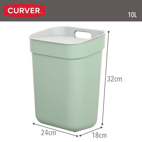 Balde do lixo para reciclagem Curver 10L verde | Distria