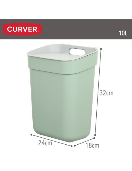 Balde do lixo para reciclagem Curver 10L verde | Distria