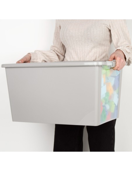 Caixa de arrumação Curver Bi-Box 40L cinzenta | Distria