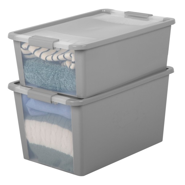 Caixa de arrumação Curver Bi-Box 40L cinzenta | Distria