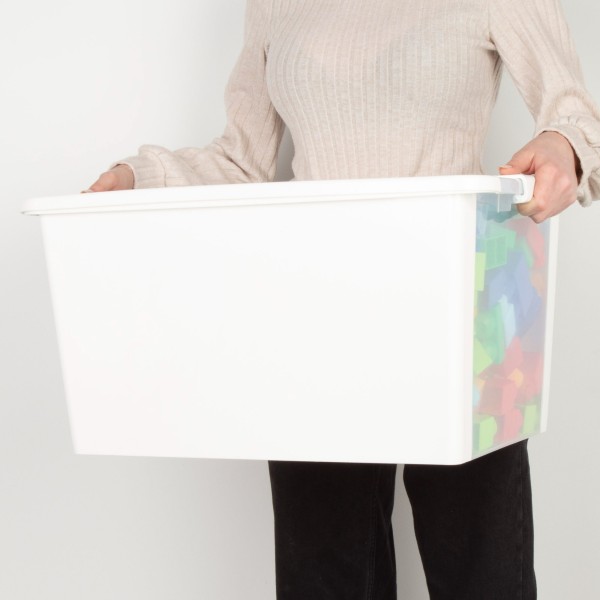 Caixa de arrumação Curver Bi-Box 40L branca | Distria