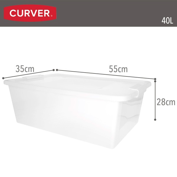 Caixa de arrumação Curver Bi-Box 40L branca | Distria