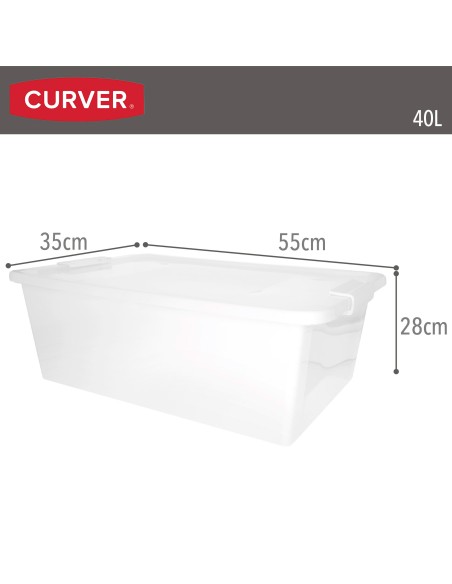 Caixa de arrumação Curver Bi-Box 40L branca | Distria