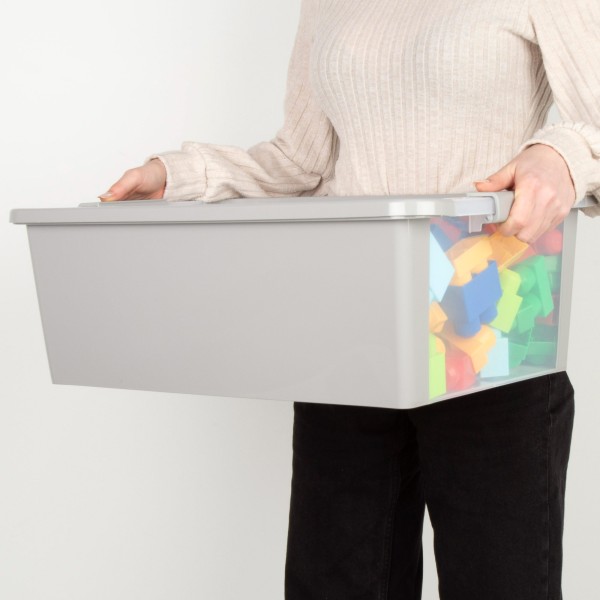 Caixa de arrumação Curver Bi-Box 26L cinzenta | Distria