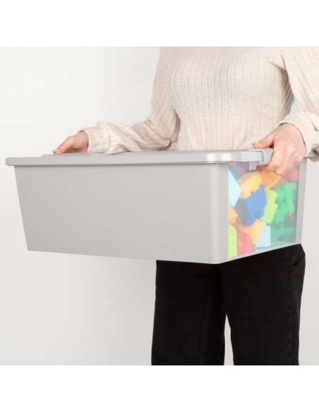Caixa de arrumação Curver Bi-Box 26L cinzenta | Distria