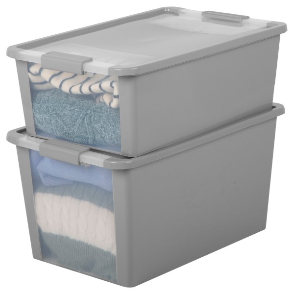 Caixa de arrumação Curver Bi-Box 26L cinzenta | Distria