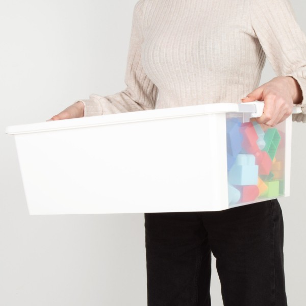 Caixa de arrumação Curver Bi-Box 26L branca | Distria