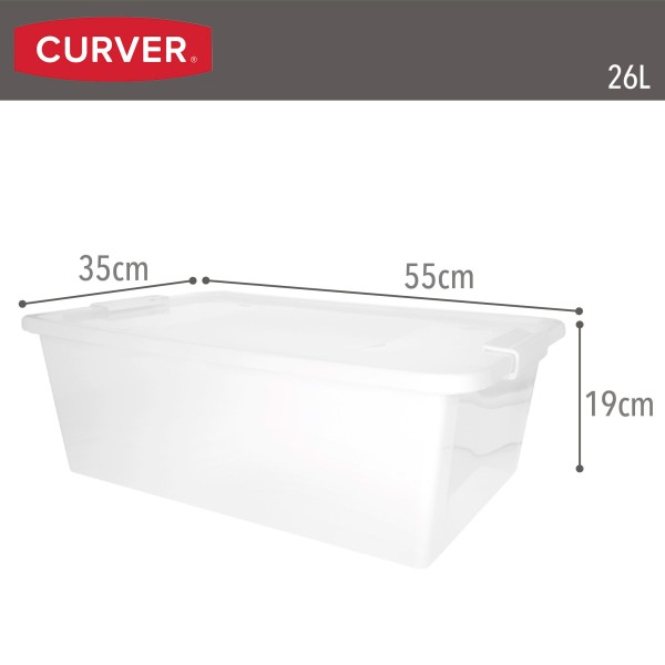 Caixa de arrumação Curver Bi-Box 26L branca | Distria