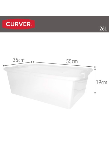 Caixa de arrumação Curver Bi-Box 26L branca | Distria