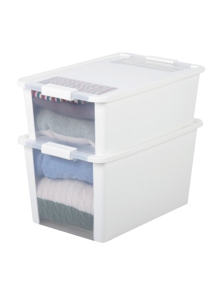 Caixa de arrumação Curver Bi-Box 26L branca | Distria