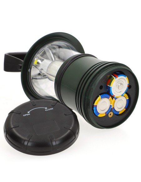 Candeeiro de campismo 2 em 1 com gancho e 2 modos de iluminação | Distria