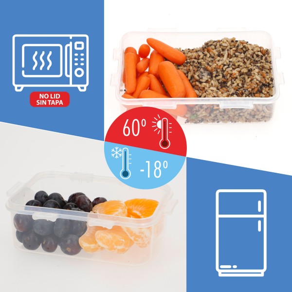 Max Home Pack 7 recipientes de plástico herméticos | Distria