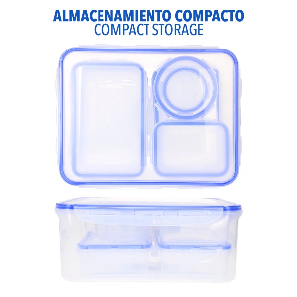 Max Home Pack 7 recipientes de plástico herméticos | Distria
