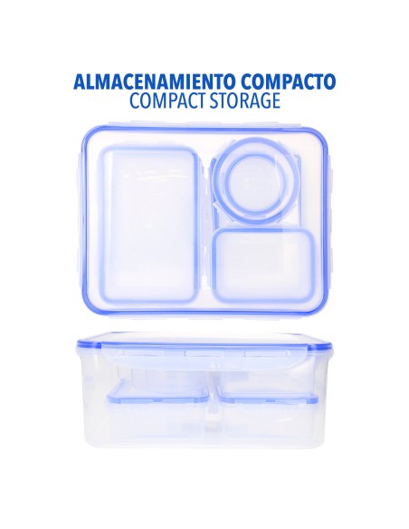 Max Home Pack 7 recipientes de plástico herméticos | Distria