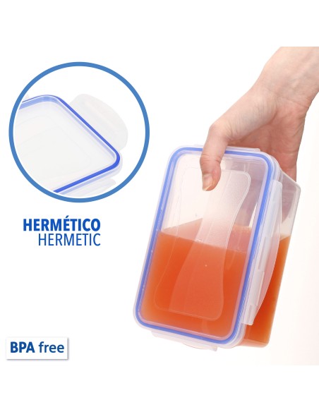 Max Home Pack 8 recipientes de plástico herméticos | Distria