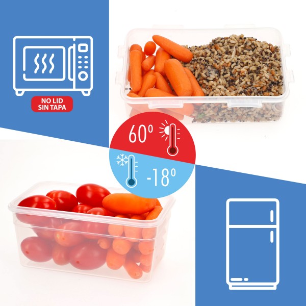 Max Home Pack 8 recipientes de plástico herméticos | Distria