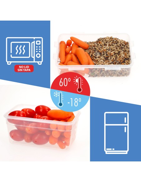 Max Home Pack 8 recipientes de plástico herméticos | Distria