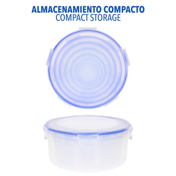 Max Home Pack 7 recipientes herméticos redondos | Distria