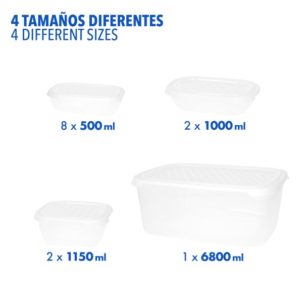 Max Home Pack 13 recipientes de plástico | Distria