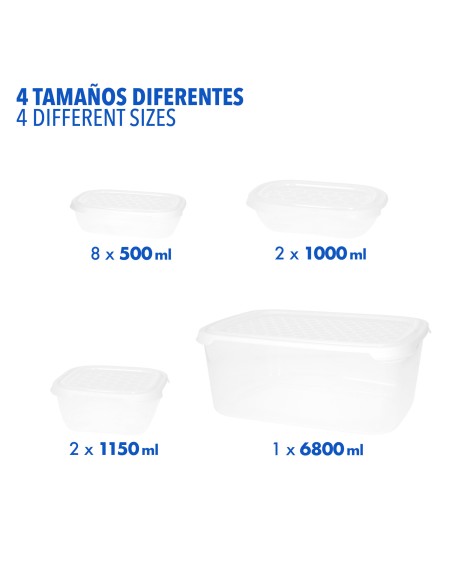 Max Home Pack 13 recipientes de plástico | Distria