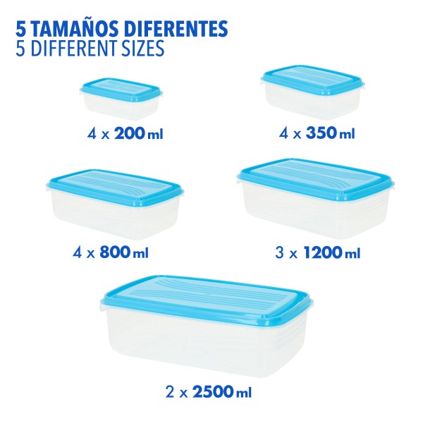 Max Home Pack 17 recipientes de plástico | Distria