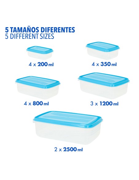 Max Home Pack 17 recipientes de plástico | Distria