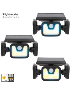 Luz de parede com sensor de movimento LED solar 350 lúmens | Distria 2