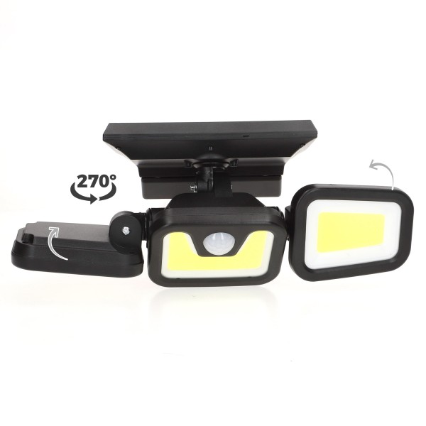 Luz de parede com sensor de movimento LED solar 350 lúmens | Distria