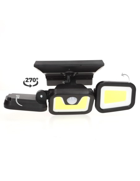 Luz de parede com sensor de movimento LED solar 350 lúmens | Distria