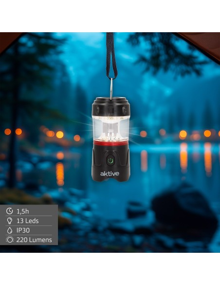 Lanterna USB para tripé LED e powerbank 220 lúmens | Distria