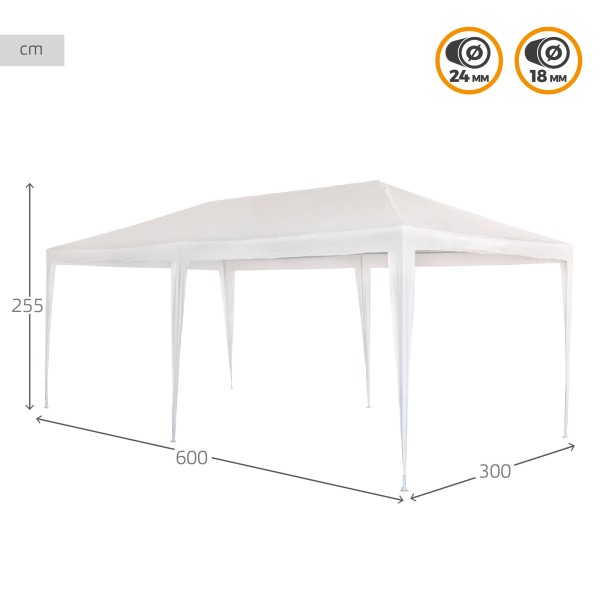 Gazebo de jardim extra grande Jardim Aktive | Distria