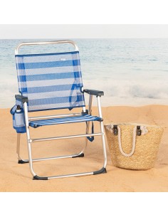 Cadeira de praia dobrável listrada - Cadeira de praia | Distria 2
