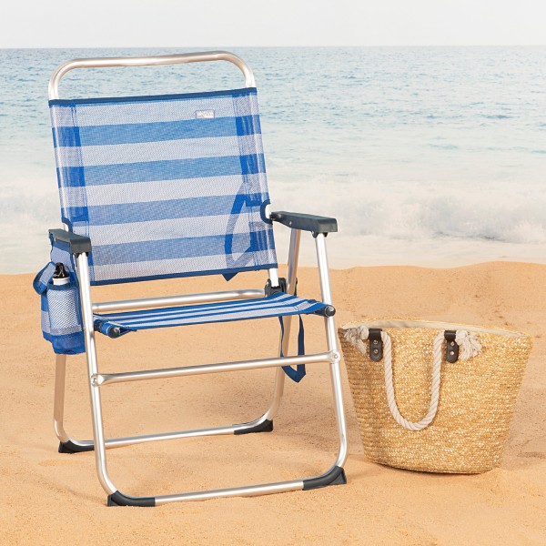 Cadeira de praia dobrável listrada - Cadeira de praia | Distria