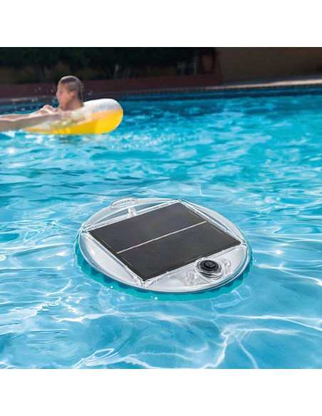 Luz LED flutuante carregamento solar para piscinas | IDistria