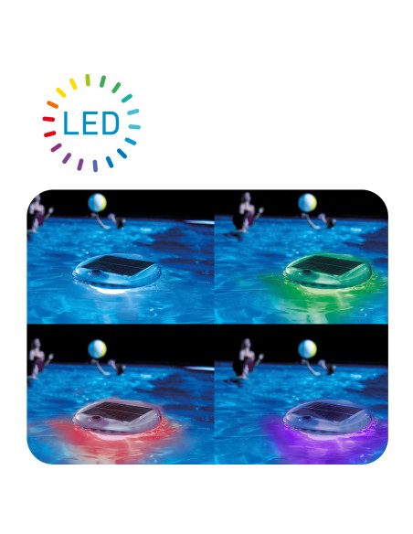 Luz LED flutuante carregamento solar para piscinas | IDistria