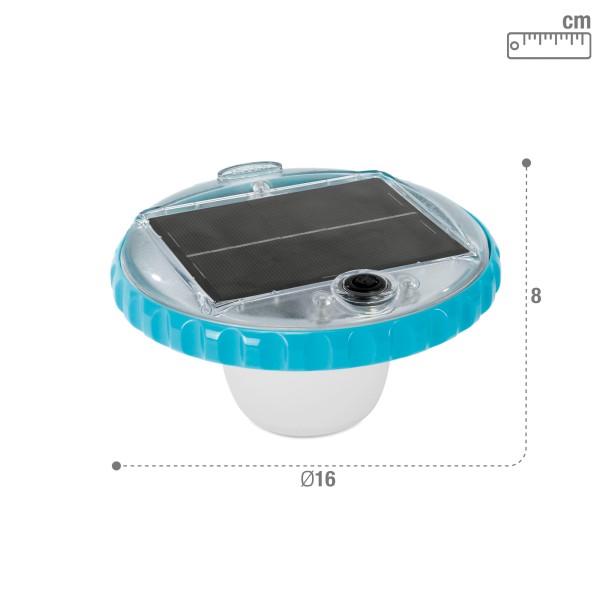 Luz LED flutuante carregamento solar para piscinas | IDistria