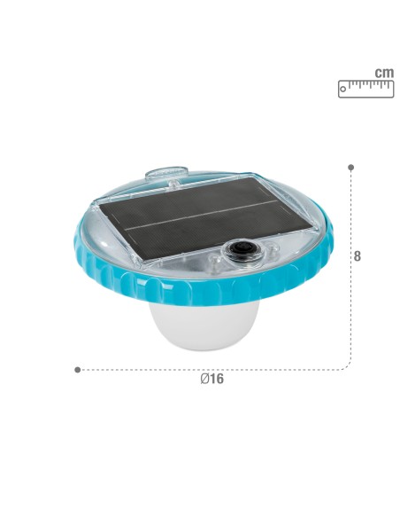 Luz LED flutuante carregamento solar para piscinas | IDistria
