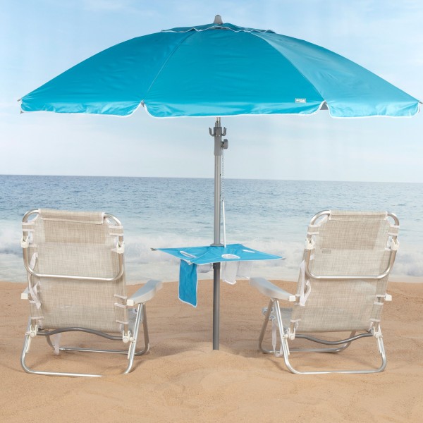 Guarda-sol de praia grande com mesa | Distria
