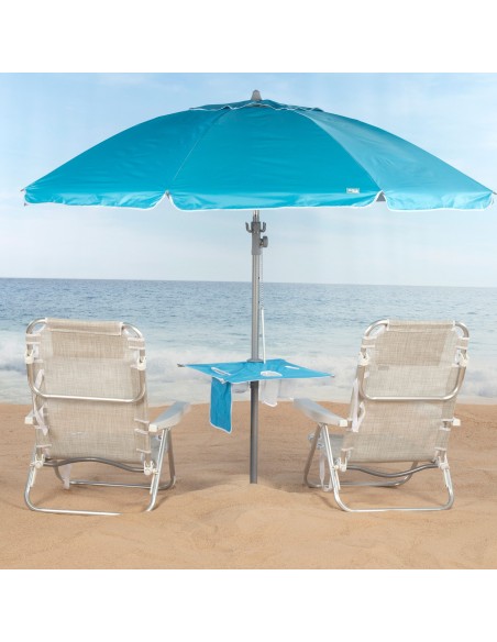 Guarda-sol de praia grande com mesa | Distria
