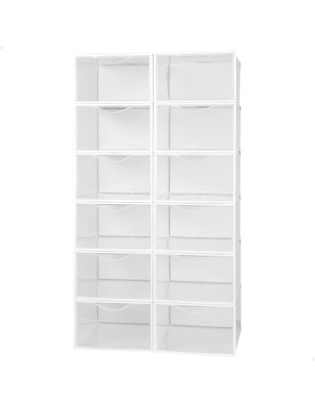 Embalagem de 12 caixas de sapatos transparentes Max Home | Distria