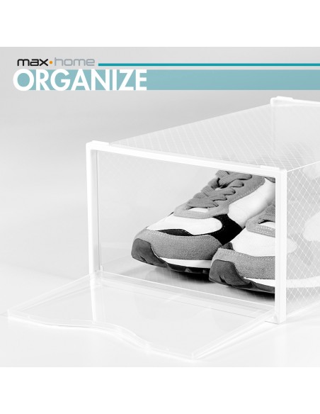 Embalagem de 12 caixas de sapatos transparentes Max Home | Distria