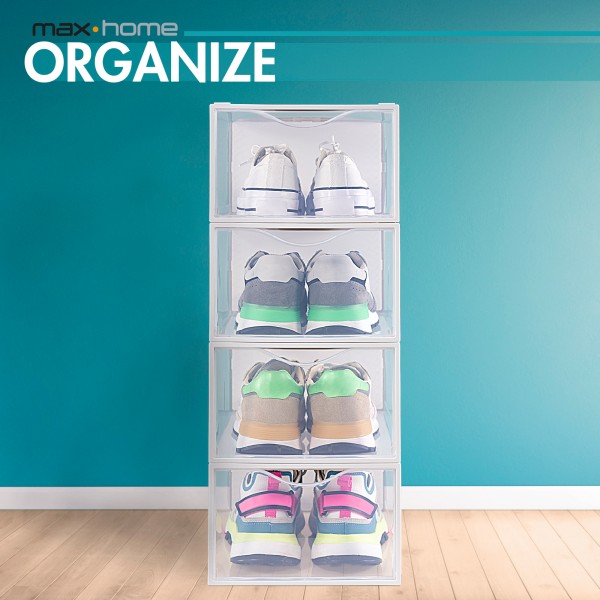 Embalagem de 12 caixas de sapatos transparentes Max Home | Distria