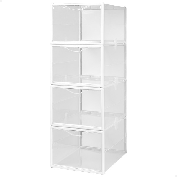 Conjunto de 4 caixas de sapatos transparentes Max Home | Distria