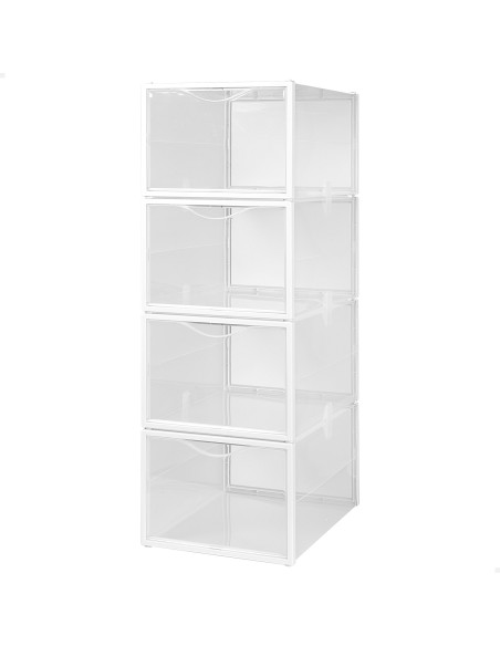 Conjunto de 4 caixas de sapatos transparentes Max Home | Distria