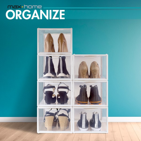 Conjunto de 4 caixas de sapatos transparentes Max Home | Distria
